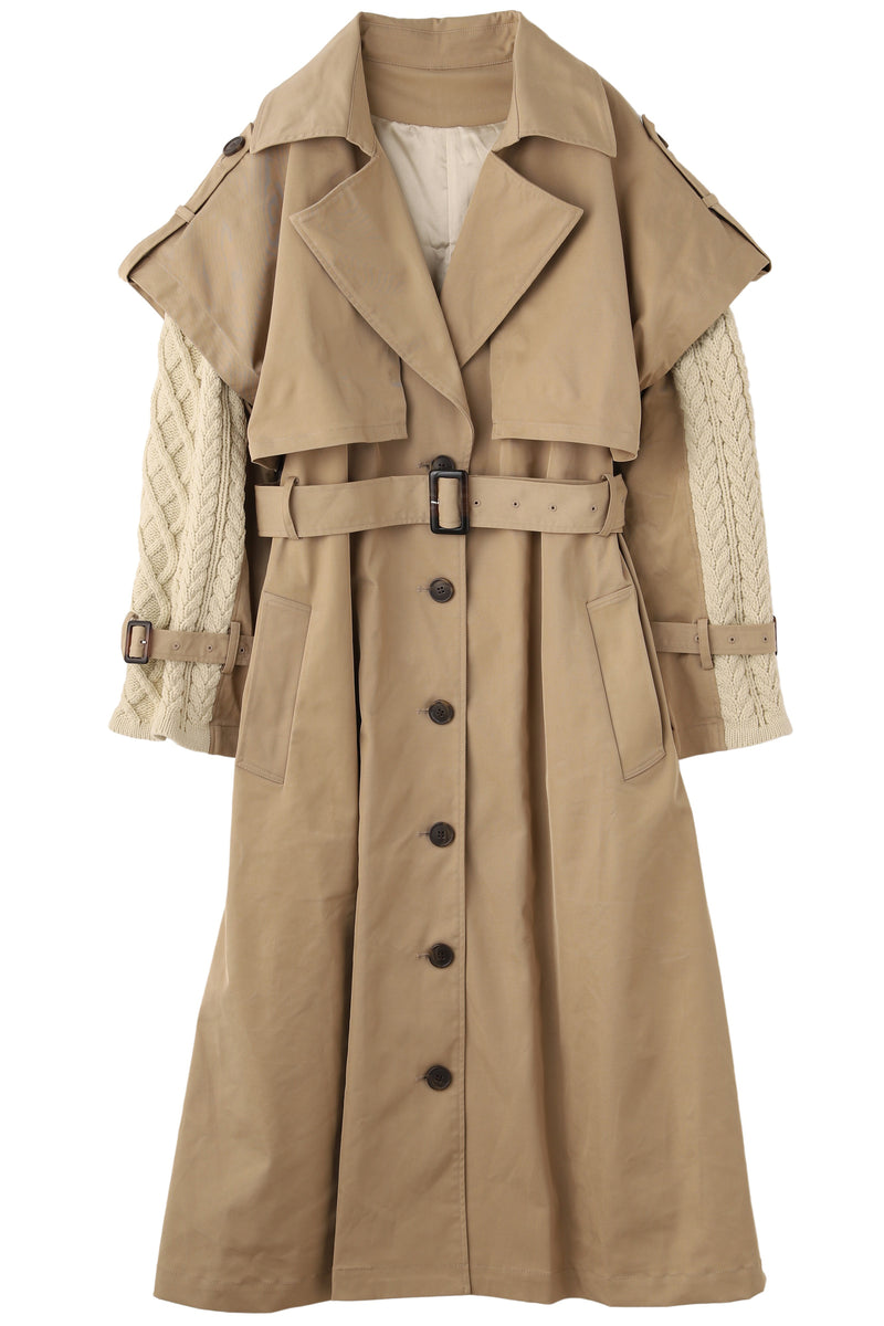 DETACHABLE SLEEVES TRENCH COAT - アウター