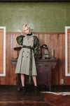 ECO LEATHER SLEEVE TRENCH