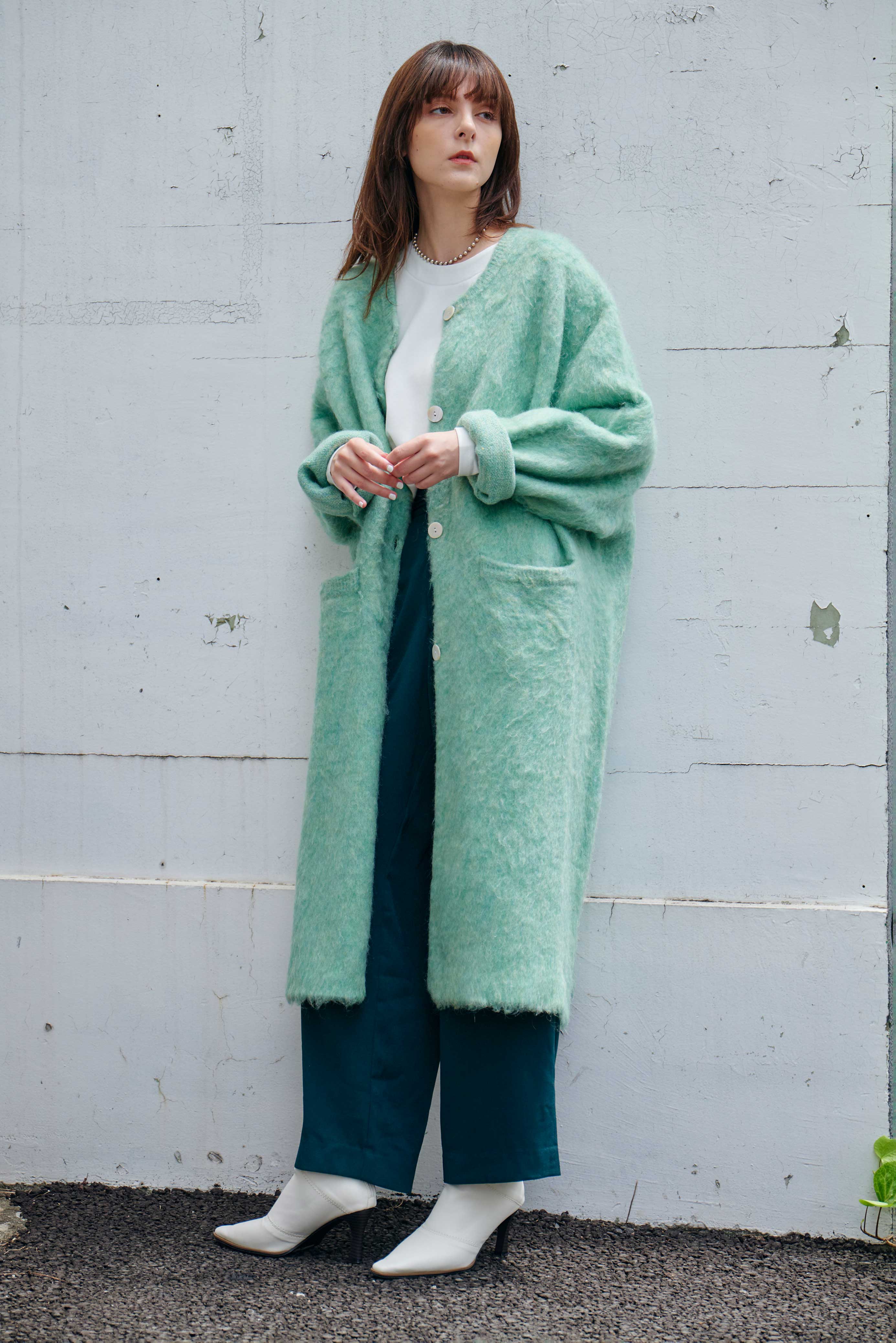 long ロングコート coat vintage mohair