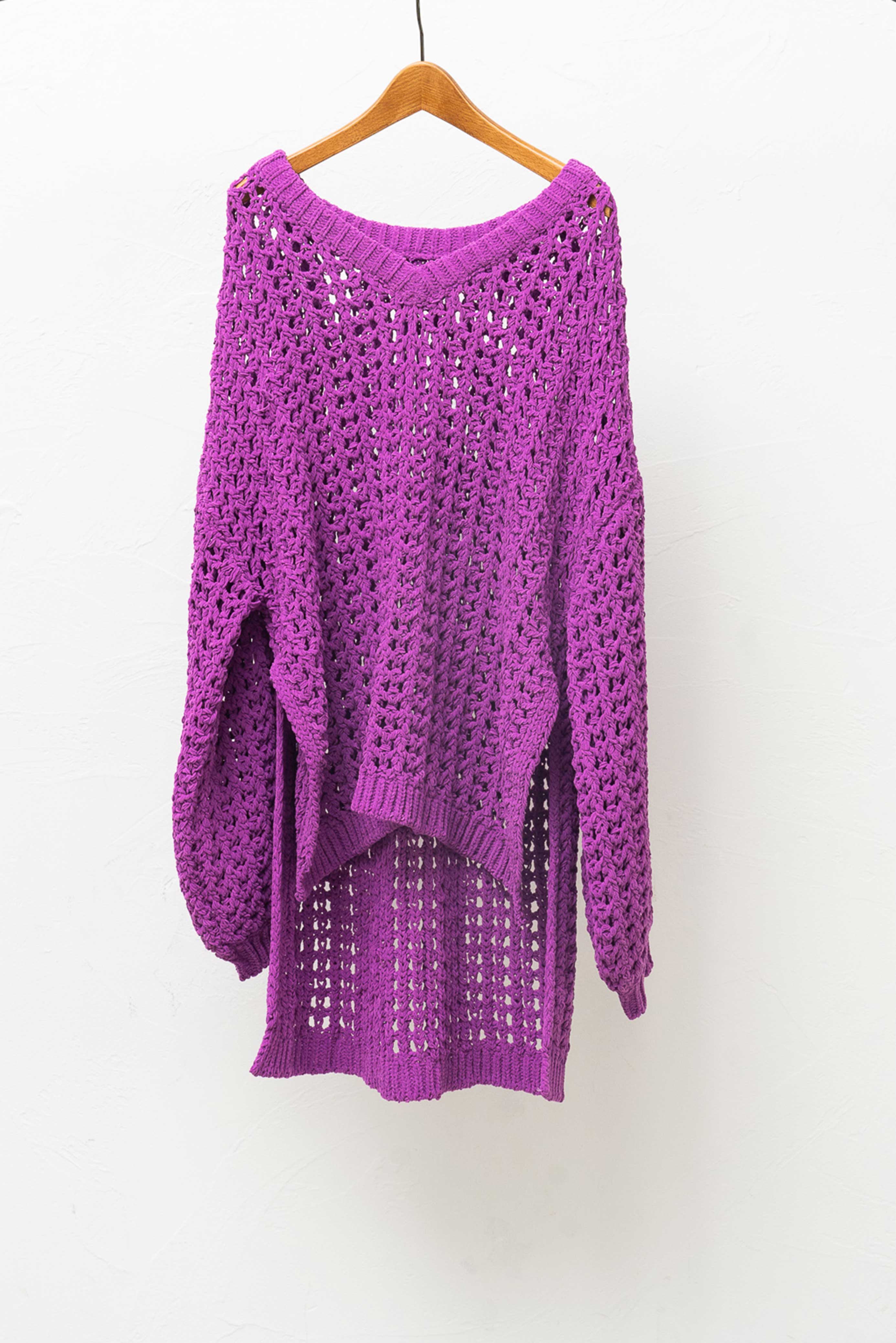 side slit design mesh knit y2k メッシュ