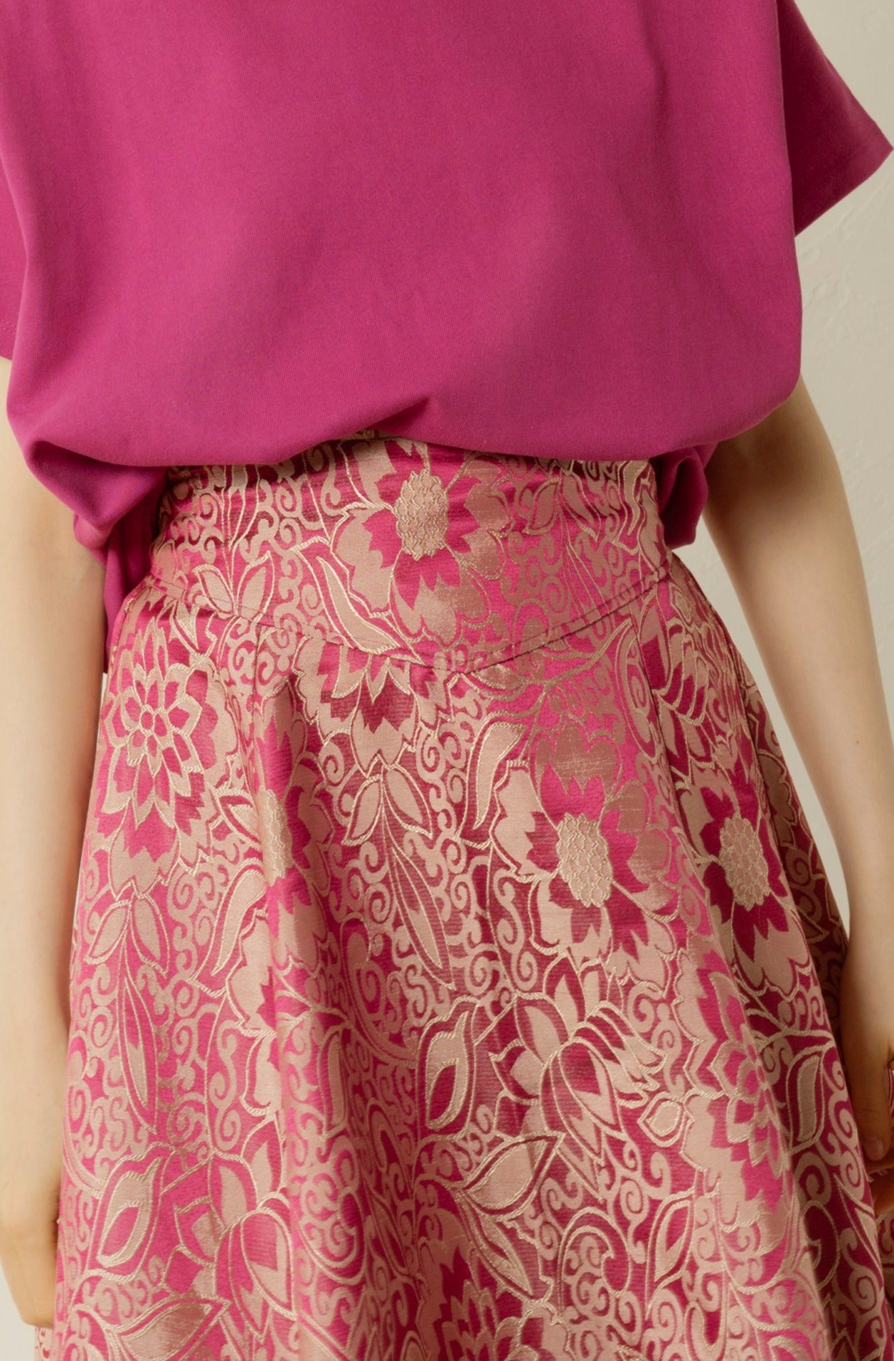 緑 桃 本物 マルニ コレクションモデル 美品 フラワー 38 スカート