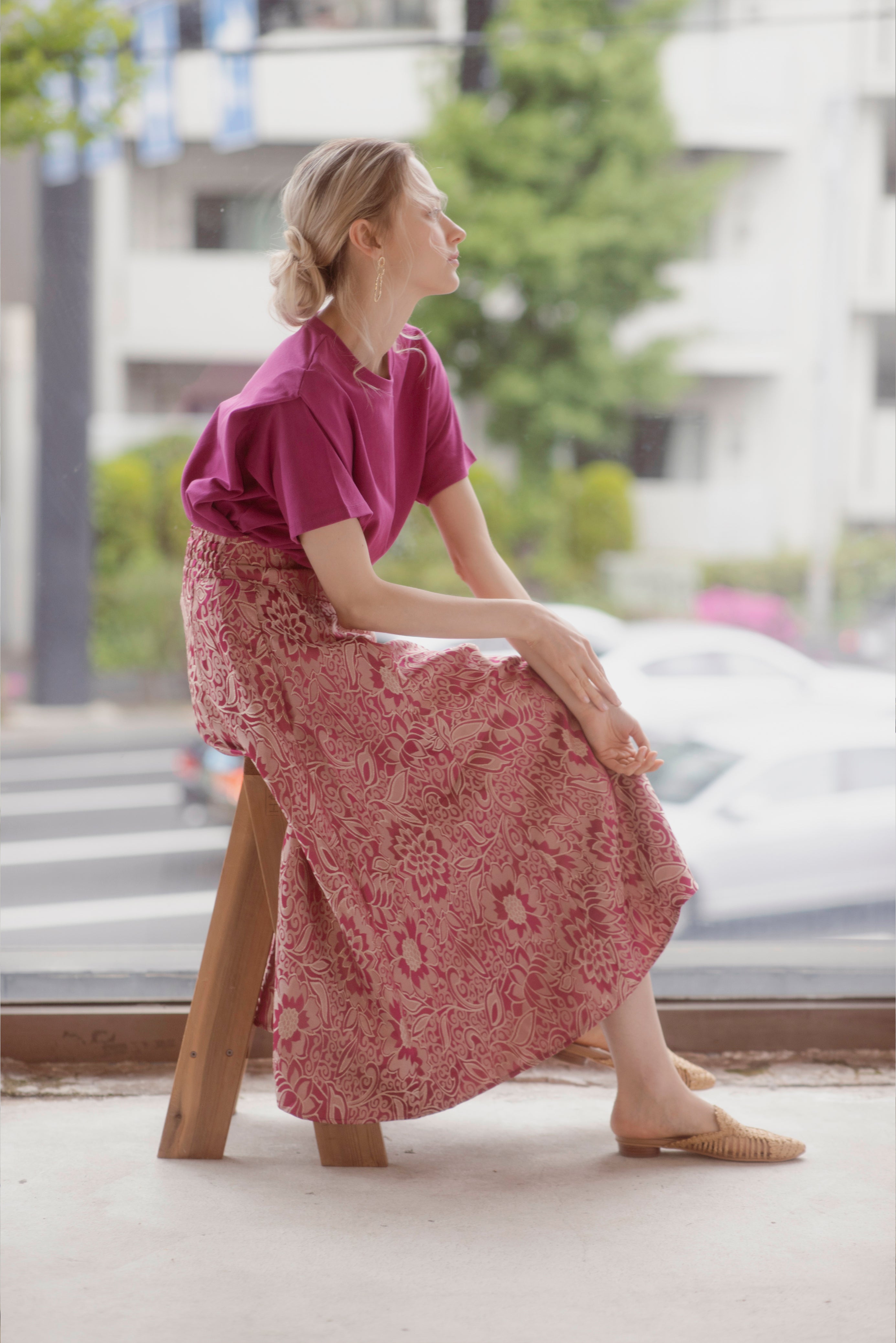 Jacquard 美品♡ Floral  Volume Mサイズ Skirt