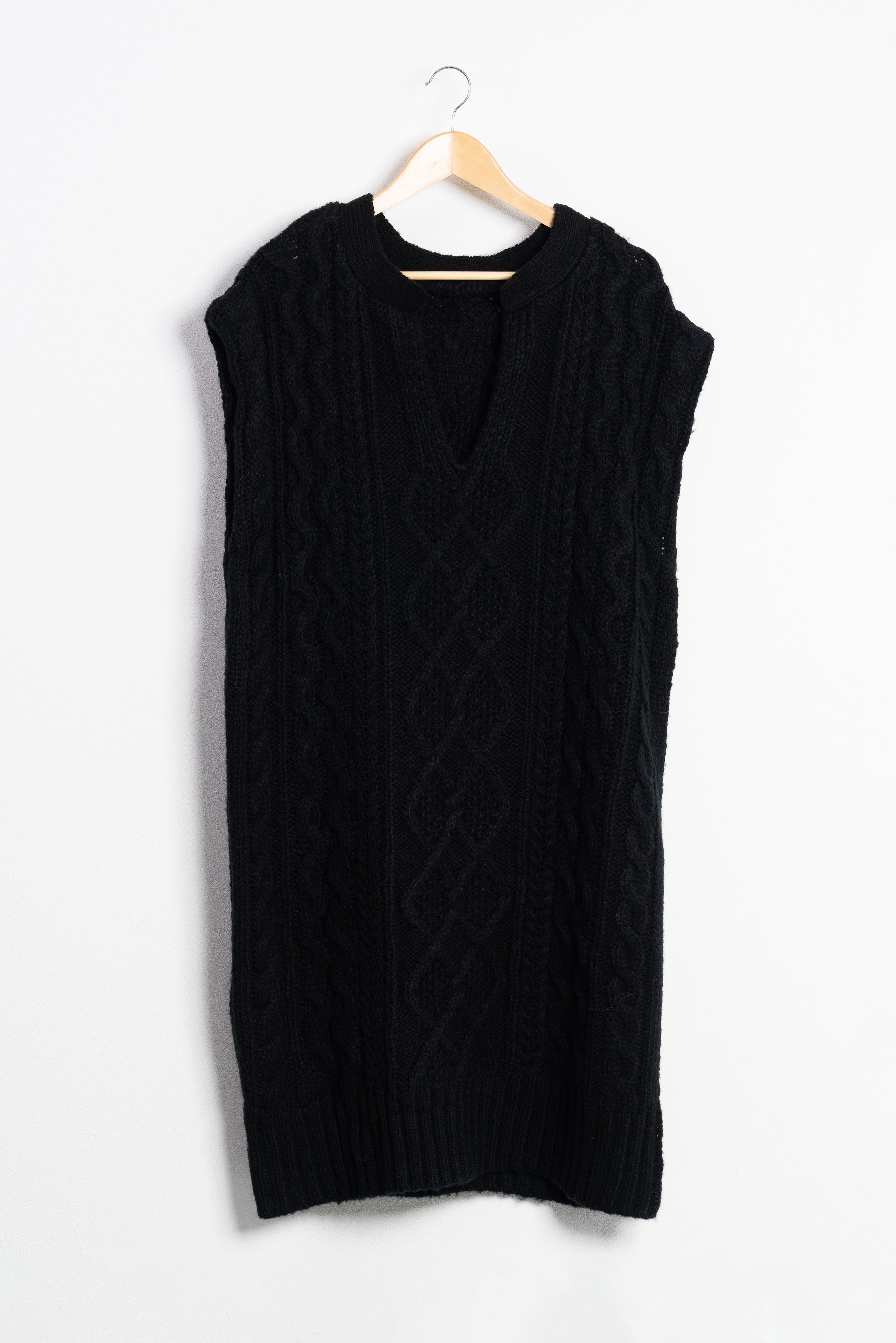 HeRIN.CYE Knit long vest YEL 黒